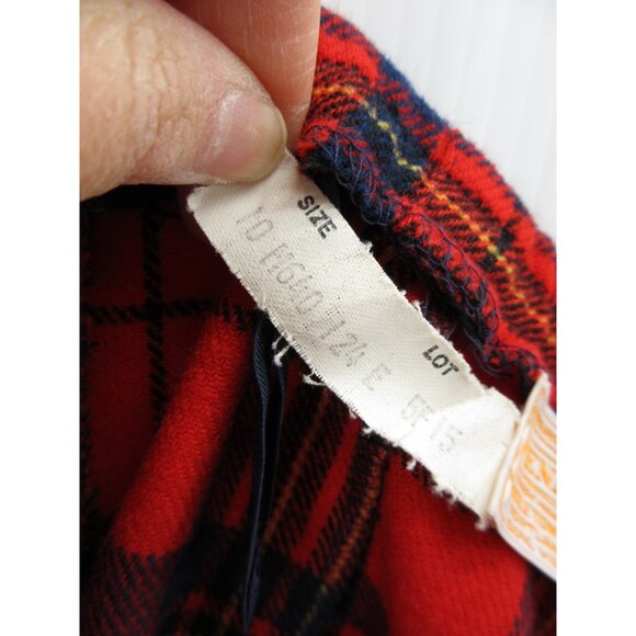 VINTAGE Pendleton Skirt 10 Wool Tartan Pleated A-Line Plaid 70s 80s * - Picture 8 of 9
